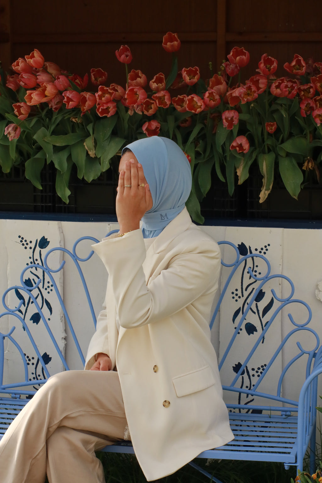 Instant Hijab Jersey Blue Sea